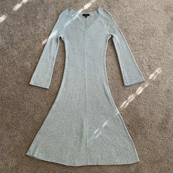 J. Crew V-neck Sweater Dress XXS Gray - Picture 2 of 5